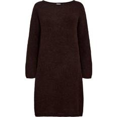 Nümph Tøj Nümph Nuriette Boatneck Dress Knit - Black Coffee