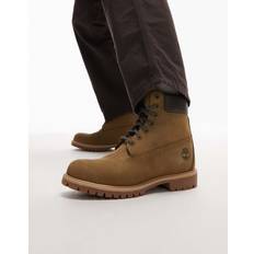 Nubuck Lace Boots Timberland 6-Inch Premium Waterproof Leather Boots - Brown