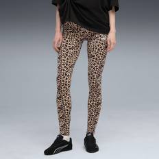 Puma Bomull Strumpbyxor & Stay-ups Puma Animal Print Leggings Women Toasted Almond - Brun