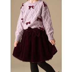 Jersey Skirts Children's Clothing Angel & Rocket Kids Velvet Flare Bow Skirt