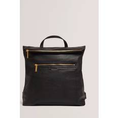 Ted Baker Backpacks Ted Baker Luccea Foldover Leather Backpack - Black