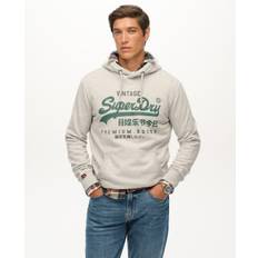 Superdry Unisex Tröjor Superdry Sweatshirt Duo Classic Casual Bomull - Grå