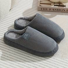 Men Slippers Temu Cozy Men's Fleece-lined Non-slip Slippers - Warm