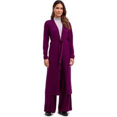 Falke Cardigans Falke Casual Wool Women Merino X-fine Long Cardigan - Vendetta Purple