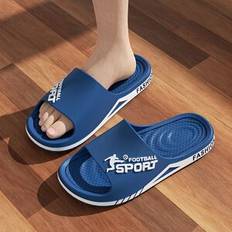 Blue Shoes Temu Ultra Slides Casual Sporty Thick Sole Sandals - Graphic Design