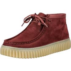Herre - Rød Snørestøvler Clarks Torhill Hi Ankelstøvler Læder Fast Ruskind Blonder - Rødbrun