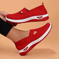 Women Trainers Temu Chic Low-top Knitted Sneakers For Women - Lightweight