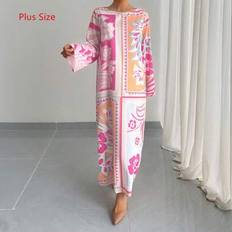 Breathable - Long Dresses Shein Plus Size Arabic Style Maxi Dress Luxury Loose Fit - Traditional