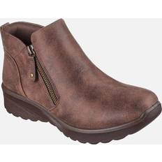 Skechers Brown Ankle Boots Skechers Lovely Vibe Fall In Bloom Ankle Boots - Brown