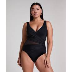 Hunkemöller Baddräkter Hunkemöller Muschelmaschen Badeanzug Ohne Bügel - Schwarz