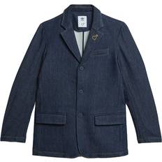 Adidas Kavajer adidas Originals X Heart Embroidered Logo Casual Blazers - Dark Blue