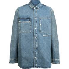 Karl Lagerfeld Unisex Skjorter Karl Lagerfeld Utility Denimskjorte Lange Ærmer - Blå