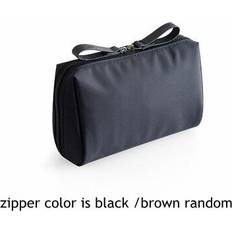 Solid Colours Cosmetic Bags Geni-Store Korean Style Solid Cosmetic Bag Waterproof - Black