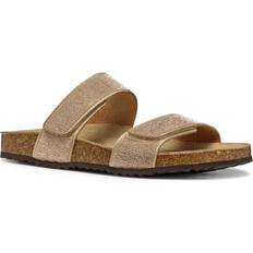 Gold Sandals Geox Brionia R Leather Sandals - Tan
