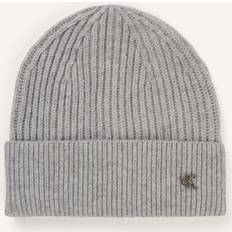 Calvin Klein Huer Calvin Klein Wool Blend Signature Logo Beanie - Grey