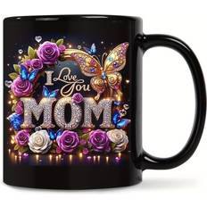 Temu Black Ceramic Coffee Mug 11oz Kopp & Mugg