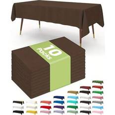 Brown Plates, Cups & Cutlery Shein Brown Disposable Plastic Tablecloth 5 10pcs