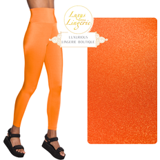 Wolford Leggings Wolford Sun Shining Glossy Shimmer Pants - Orange