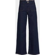 Le Slim Palazzo Modernist Pocket Jeans - Dark Blue Wash