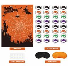 Confetti Shein Halloween Party Games Pin The Spider Web