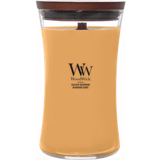 Gul - Træ Lysestager, Lys & Dufte Woodwick Ww Large Hourglass Bourbon 10.2cm x 10.2cm x 17.8cm Scented Candle