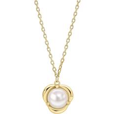 Yellow Necklaces Elements Gold GN416W Petal Set Pearl Necklace