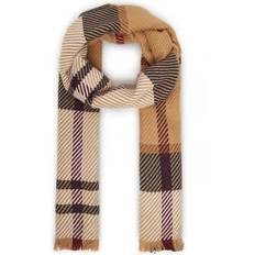 Beige Halsdukar & Sjalar Barbour Blair Tartan Scarf Halsduk Med Tofsar - Hessian Tartan