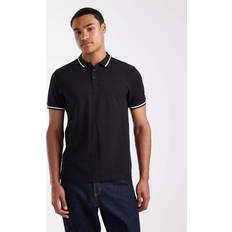 Polo Shirts New Look Tipped Polo - Black