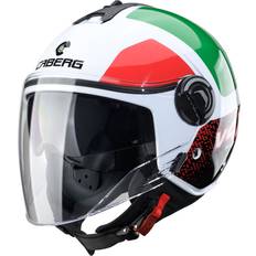 Caberg Åbne hjelme Motorcykelhjelme Caberg Riviera V4 X Alpha Jet Helmet - White/Red/Green/Black Man