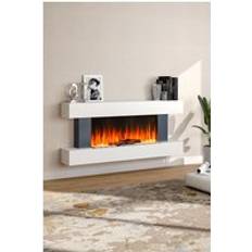 WiFi Contemporary Wall Mounted Fireplace Mantel