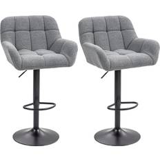 Homcom Barstolar Homcom 2er-Set Barstuhl Hühenverstellbar Barhocker 2Stk.