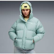 Puma Hooded Down Puffer Jacket Light Moss -