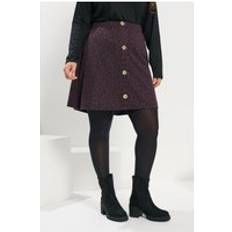 Purple Skirts Yours Button Front Mini Skirt - Purple