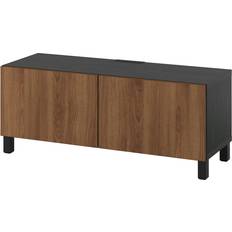 IKEA TV-bänkar IKEA Bestå Med Dörrar Svartbrun Lappviken Stubbarp TV-bänk