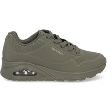 Skechers Uld Sko Skechers Uno Shiny Scale Olive Green Sneaker - Grå