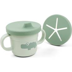 Done by Deer Foodie Spout & Snack Cup Croco Green