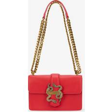 Roberto Cavalli Tasker Roberto Cavalli Iconic Snakes Shoulder Bag With Snake Buckle - Red