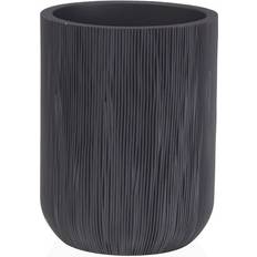 Grey Resin Toothbrush Holder 8 x 10.5 x 8 cm