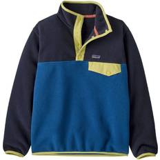Knapper Fleecejakker Børnetøj Patagonia Boy's Lightweight Synchilla Snap-T Pullover Fleecesweater - Blå