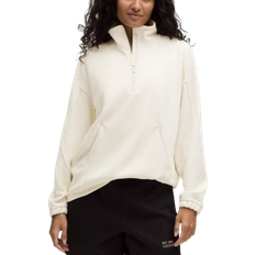 Lululemon Softstreme Half Zip Long Sweatshirt - Light Ivory