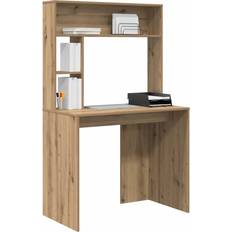 Justerbara sitsar Bord vidaXL Med Hylla Artisan Ek 91 x 50 x 149 cm Skrivbord