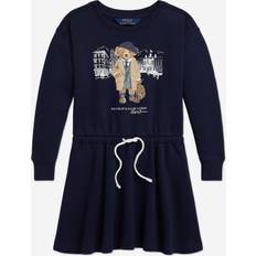 Polo Ralph Lauren Flickor Klänningar Polo Ralph Lauren Sweatklänning Förfinad Marinblå Gosedjur