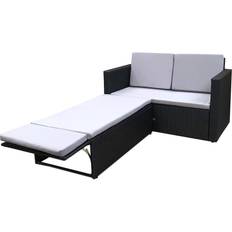 2 Seat Rattan Garden Love Bed