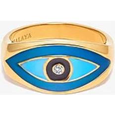Men's Large Evil Eye Ring - Guld