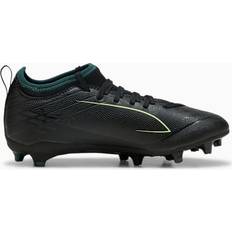 Puma Ultra 6 Match FG AG Football Boots Youth - Black/Fizzy Light/Green Terrain