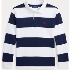 XL Polo Shirts Children's Clothing Polo Ralph Lauren Kid's Cotton Rugby Shirt - White/Cruise Blue (3616535474499)
