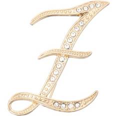 Gold Brooches Uxcell Brief Broschen Pins Anfangsbuchstabe Z Strass Metall Kristall - Goldton