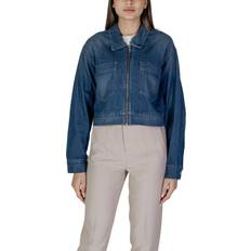 Replay Overtøj Replay Vintage Denim Jakke Med Lynlås - Blå