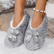 Unisex Slippers & Sandals Temu Comfortable Indoor Slippers With Bow Decoration - Warm
