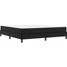 180 cm - Sort Rammesenge Seng Med Madras Sort 180 x 200 cm Kunstlæder Rammeseng